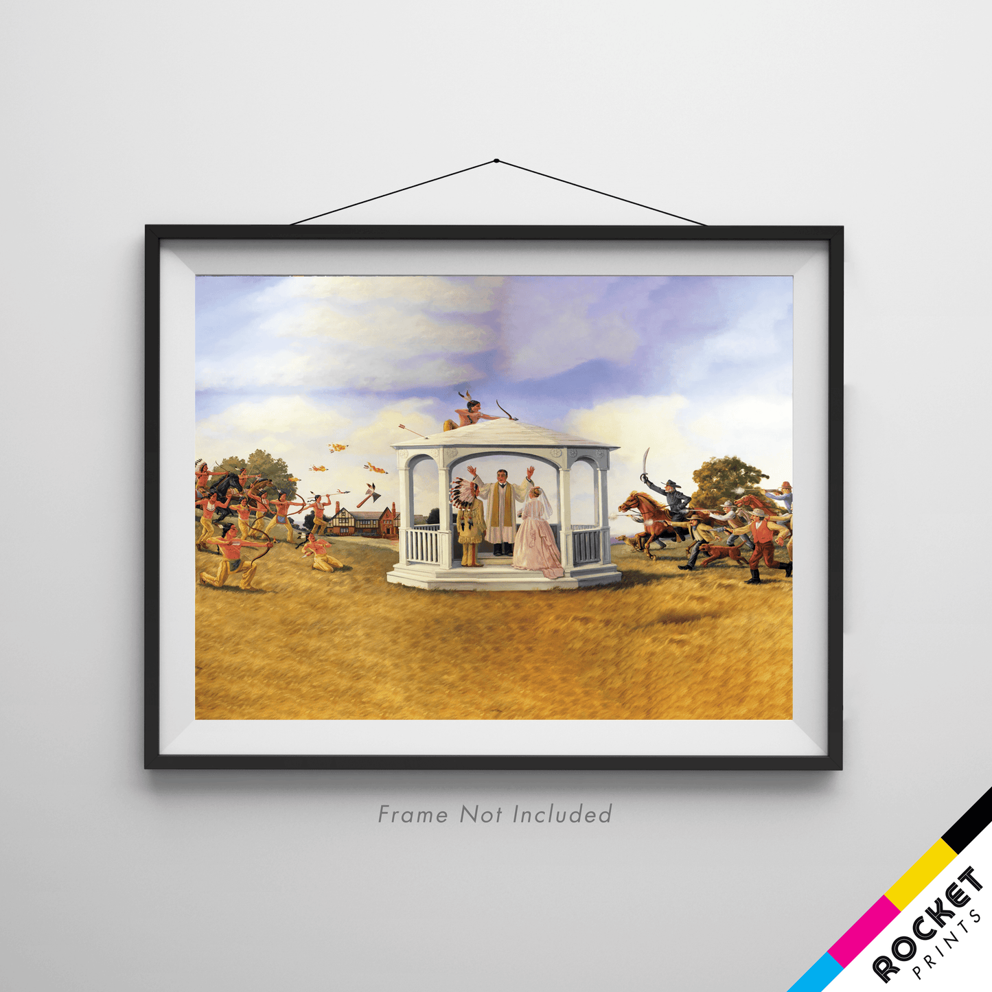 Turnbill Mansion Wedding Pawnee City Hall Mural Poster