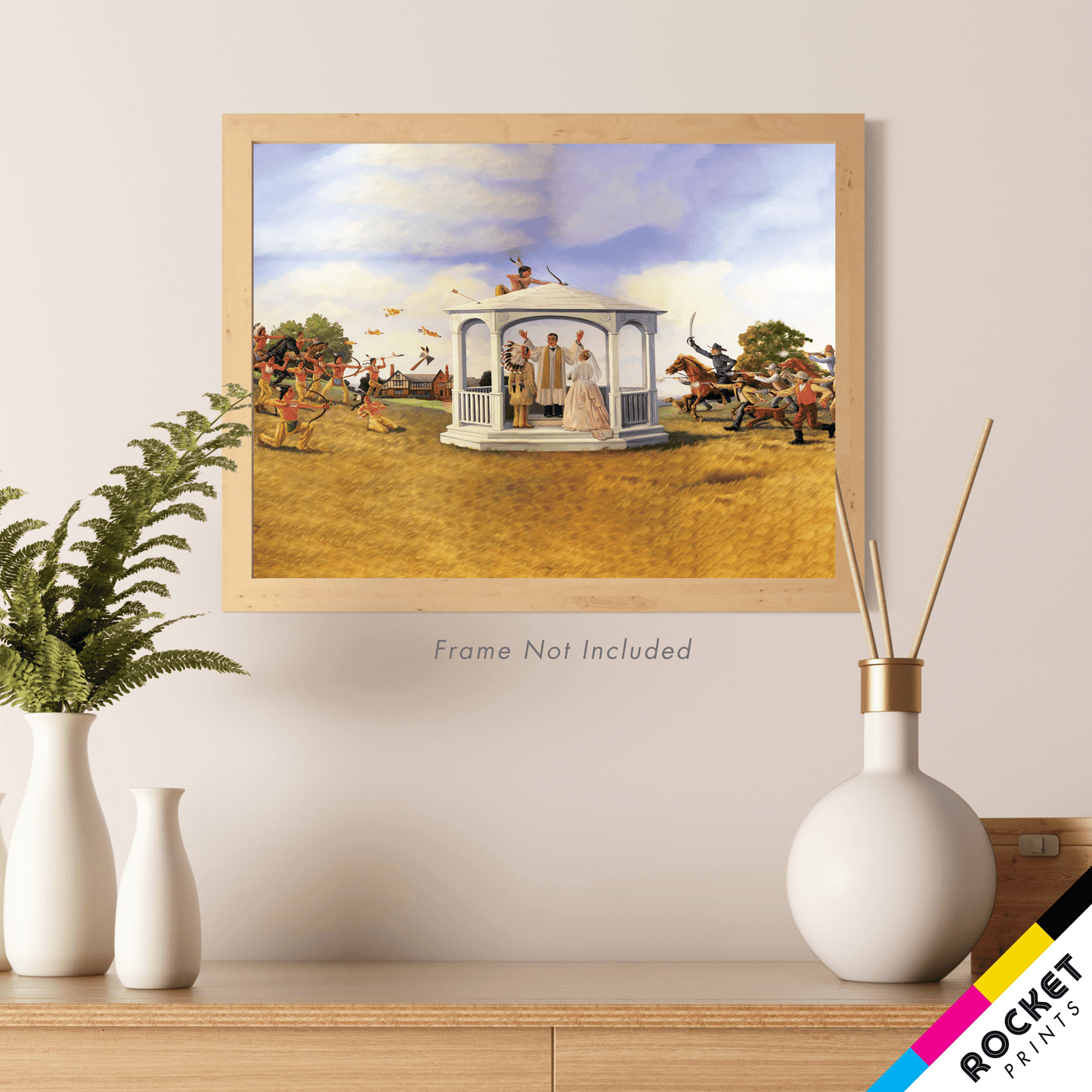 Turnbill Mansion Wedding Pawnee City Hall Mural Poster