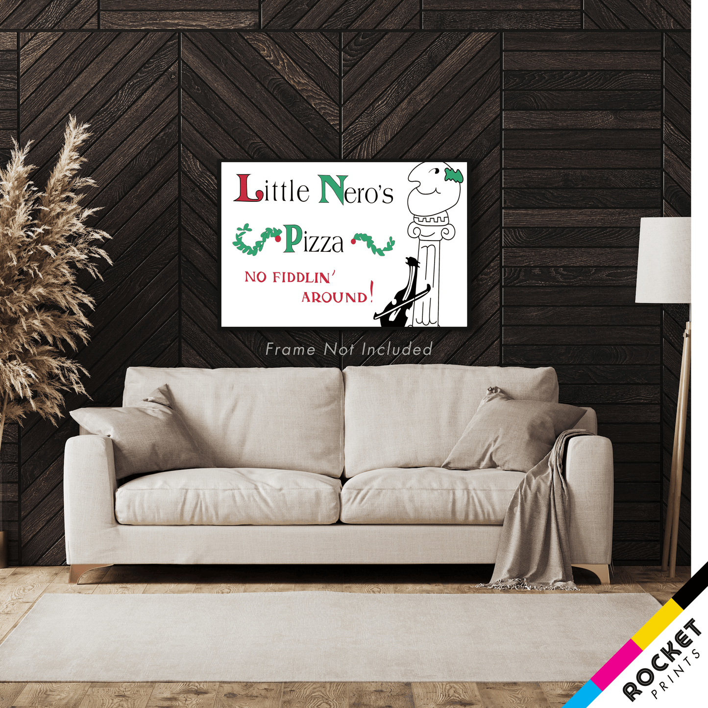 Little Nero's Pizza Sign Poster