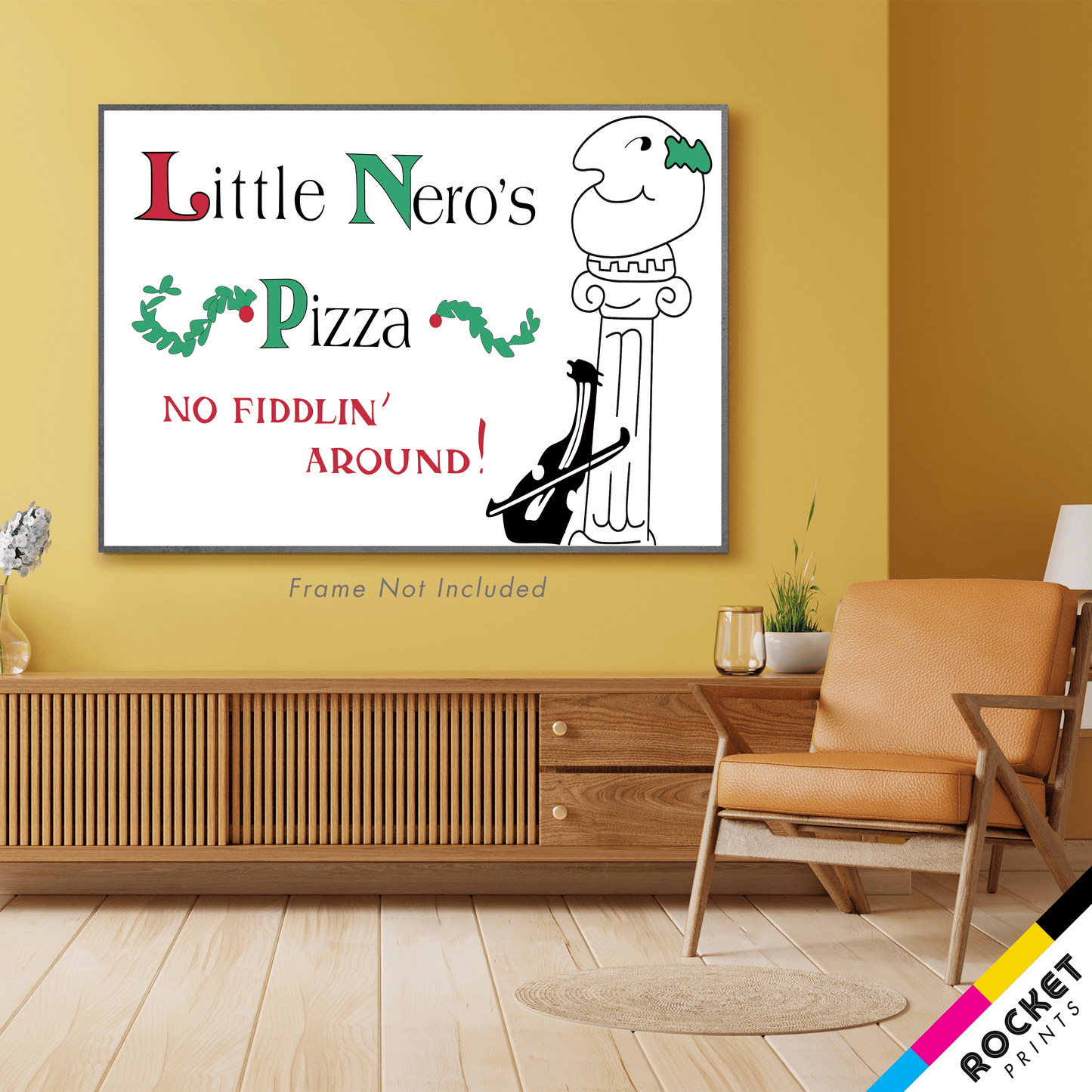Little Nero's Pizza Sign Poster