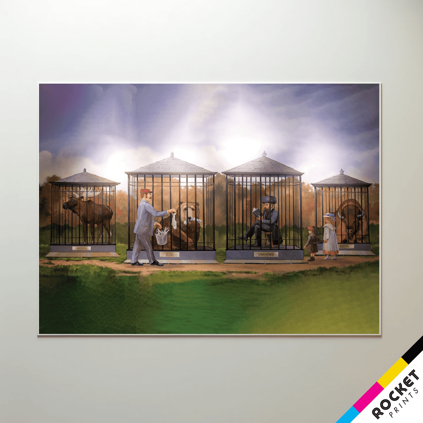 Pawnee Zoo Pawnee City Hall Mural Poster
