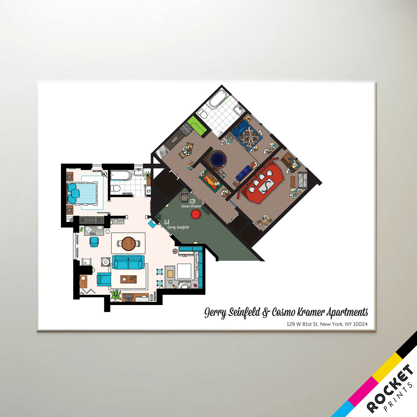 Jerry And Kramer Apartments Floor Plan Poster