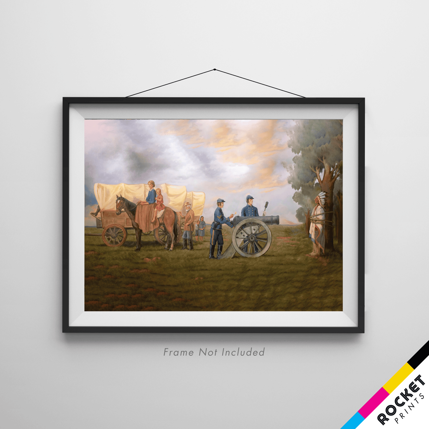 The Trial of Chief Wamapo Pawnee City Hall Mural Poster
