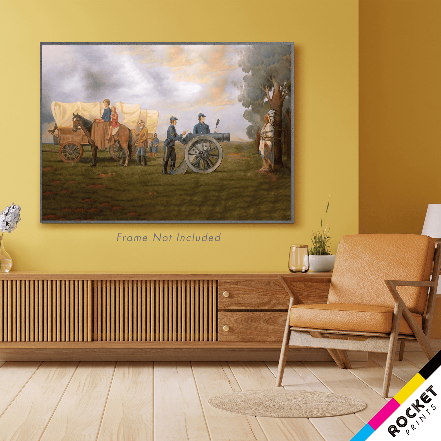 The Trial of Chief Wamapo Pawnee City Hall Mural Poster