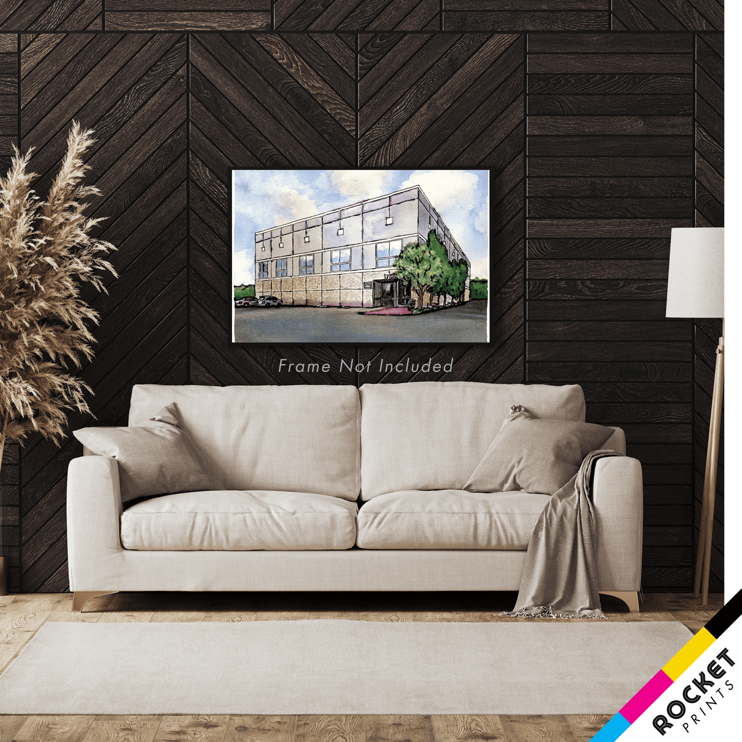 Pam Beesly Office Building Watercolor Painting Poster