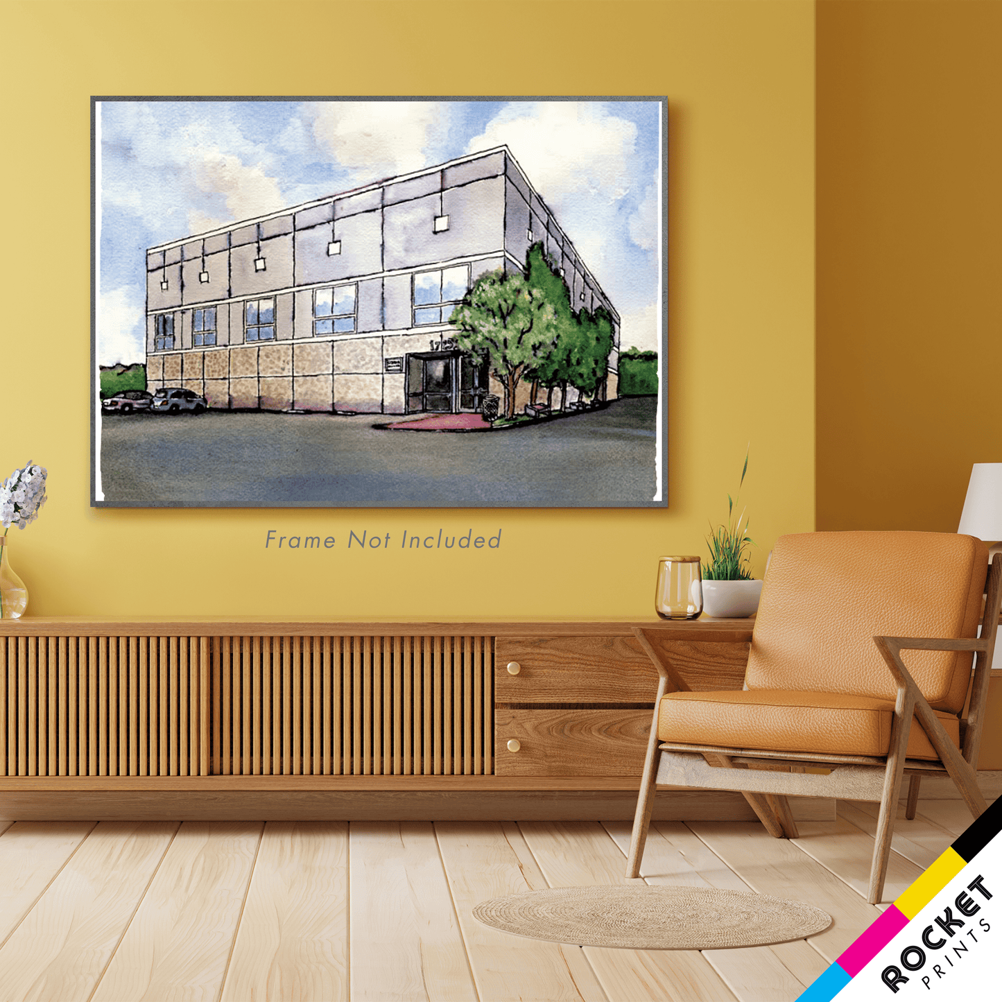Pam Beesly Office Building Watercolor Painting Poster