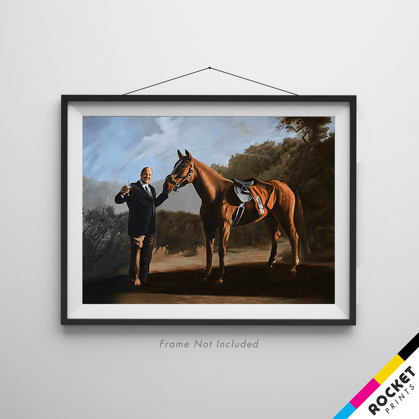 Tony Soprano And Pie-O-My Horse Painting Poster
