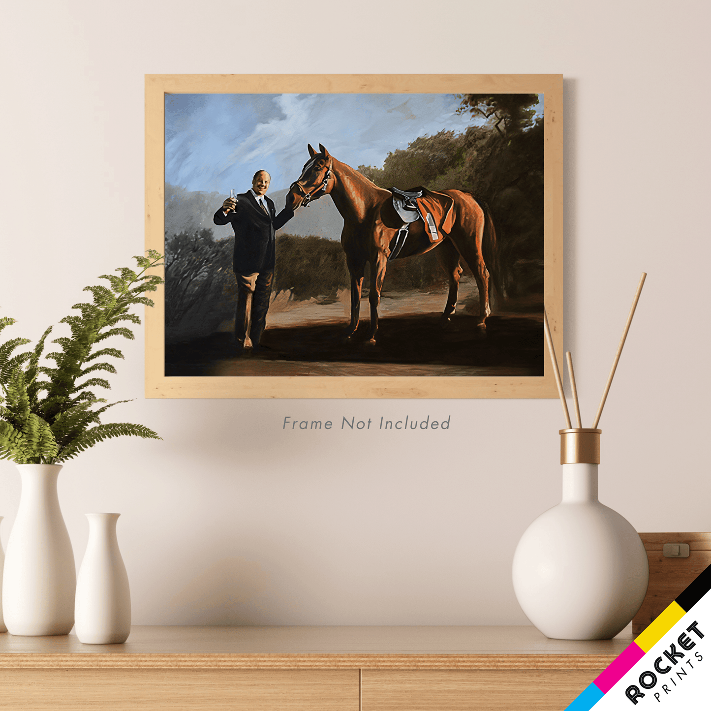 Tony Soprano And Pie-O-My Horse Painting Poster