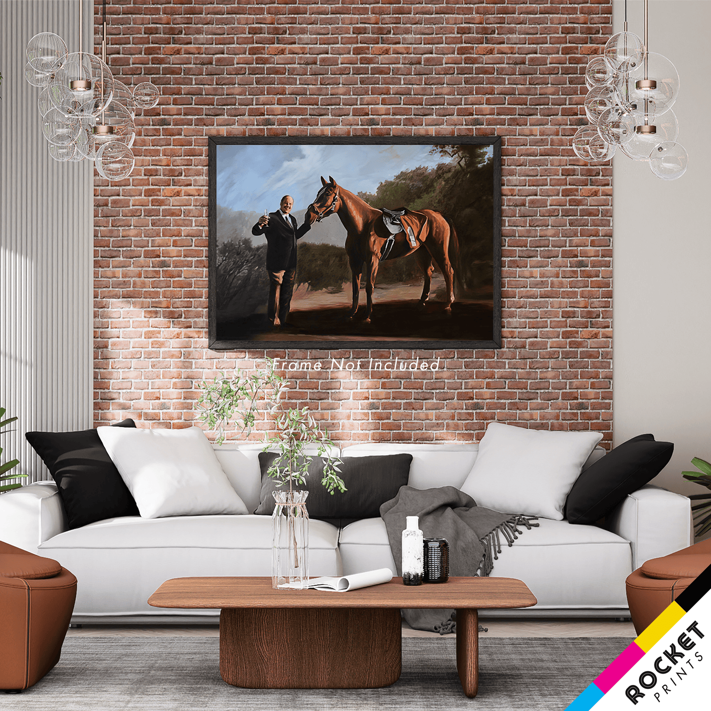 Tony Soprano And Pie-O-My Horse Painting Poster