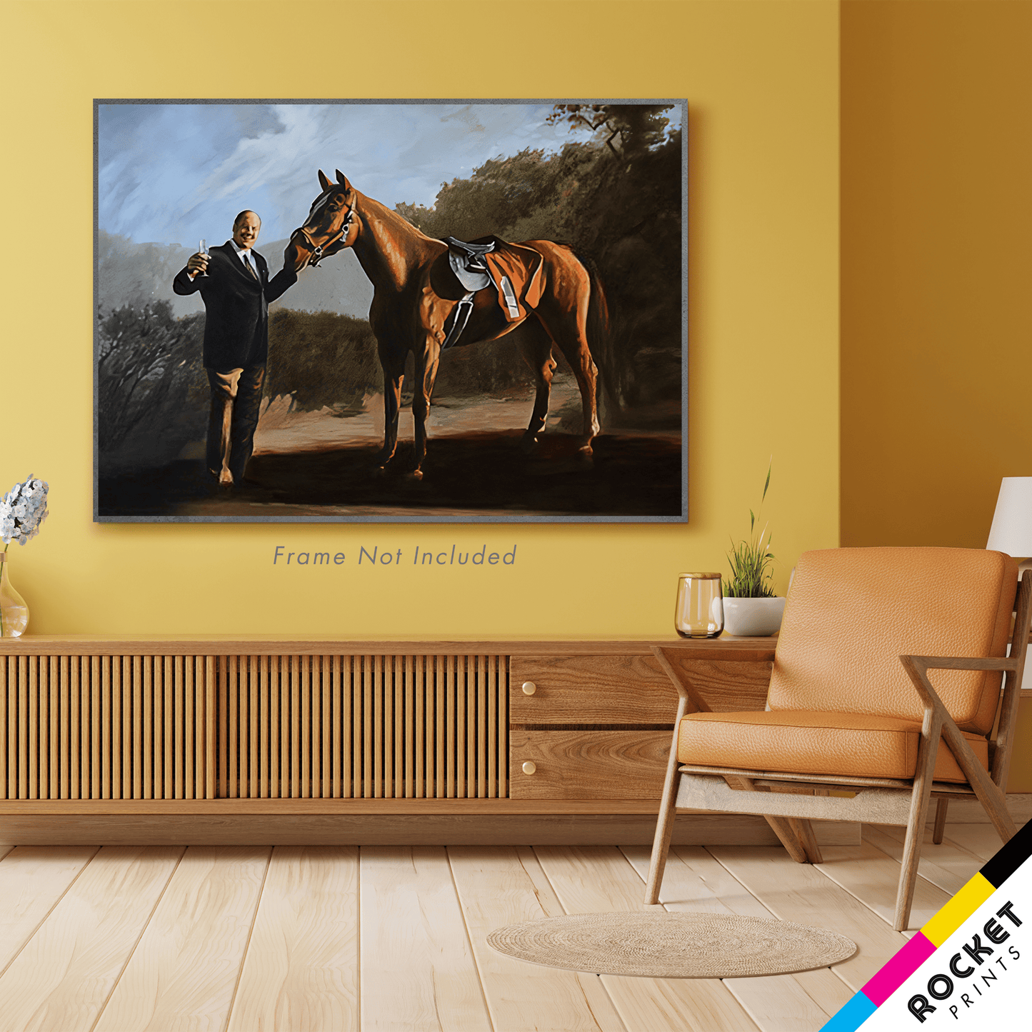 Tony Soprano And Pie-O-My Horse Painting Poster