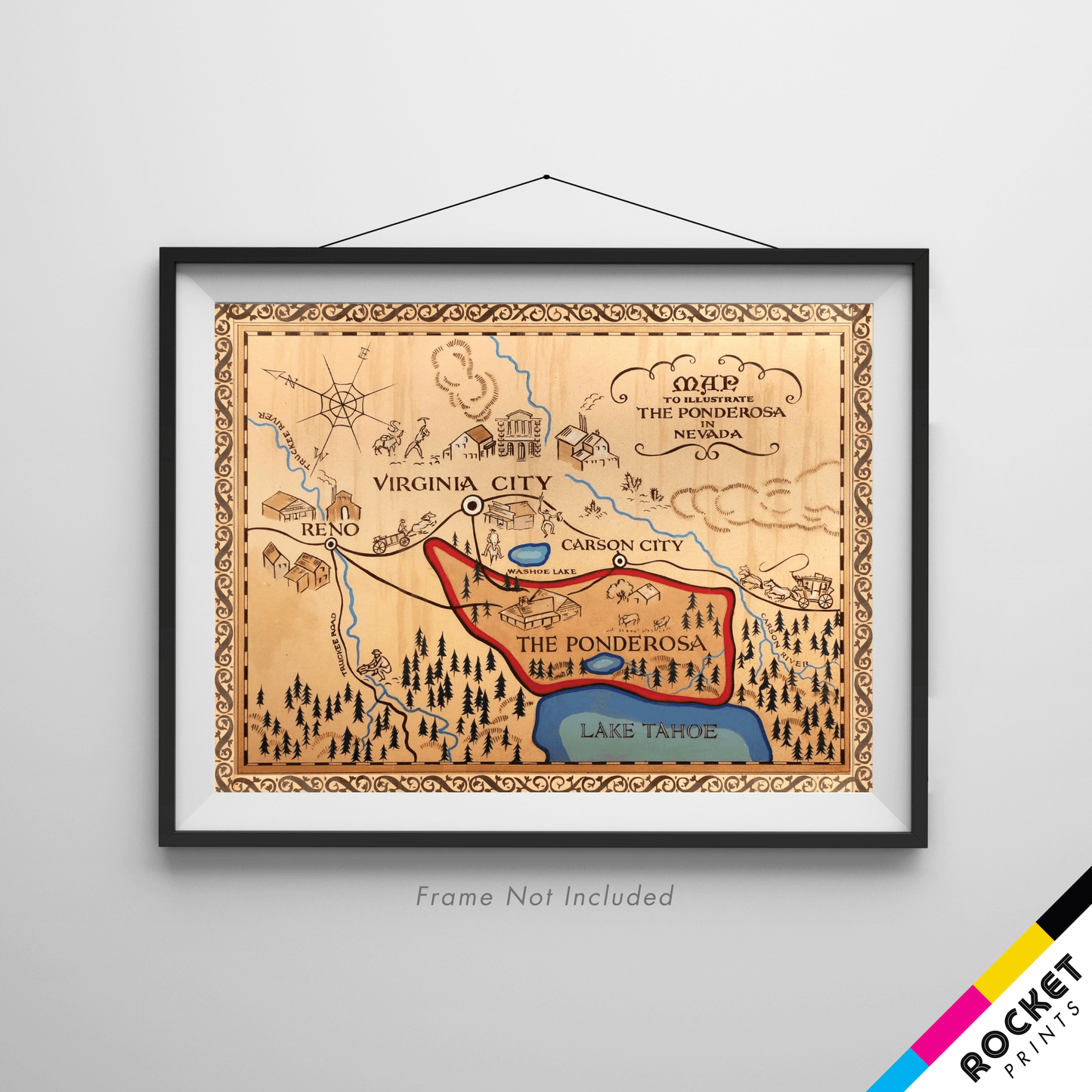 The Ponderosa Ranch Map Poster