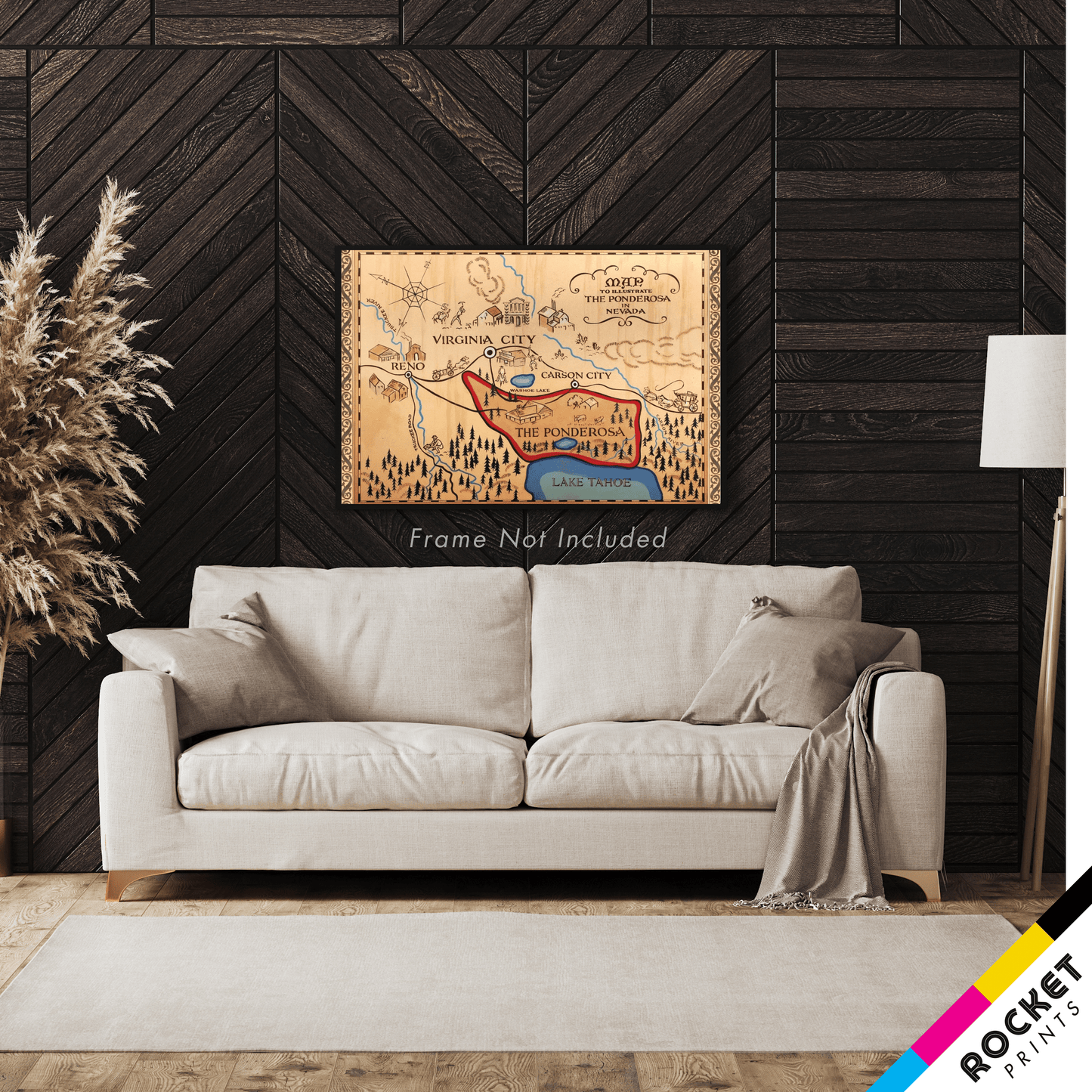 The Ponderosa Ranch Map Poster