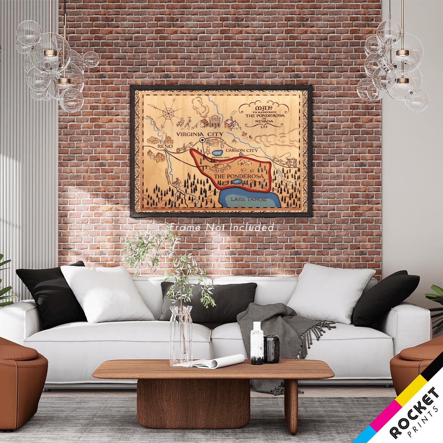 The Ponderosa Ranch Map Poster
