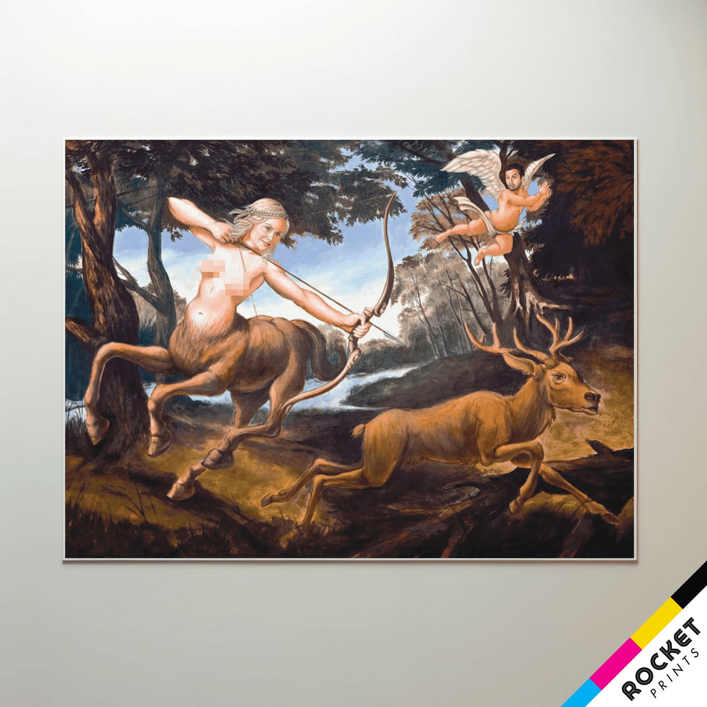 Jerry's Leslie Knope Centaur Diaphena Painting Poster Censored Print
