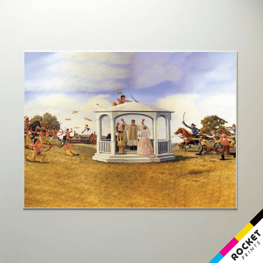 Turnbill Mansion Wedding Pawnee City Hall Mural Poster