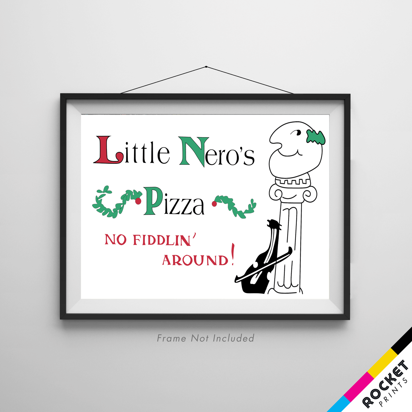 Little Nero's Pizza Sign Poster