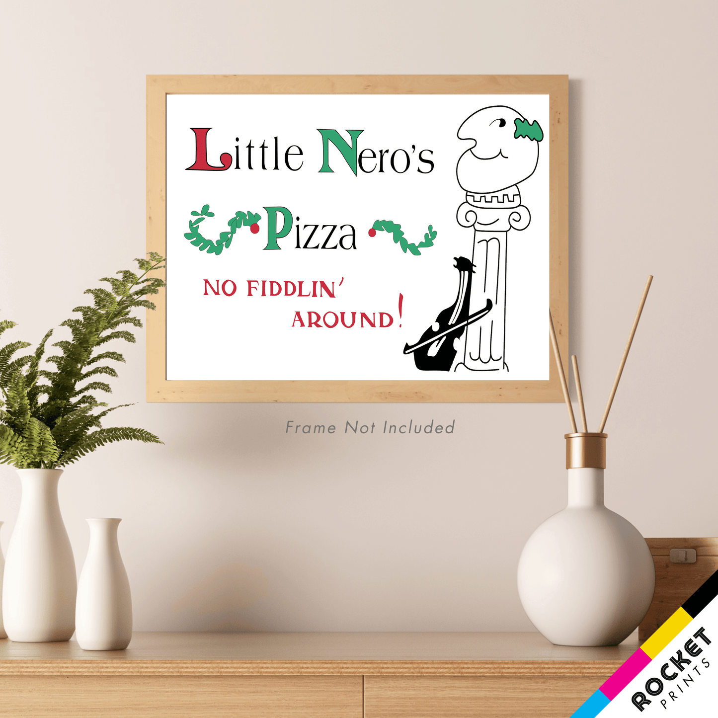 Little Nero's Pizza Sign Poster