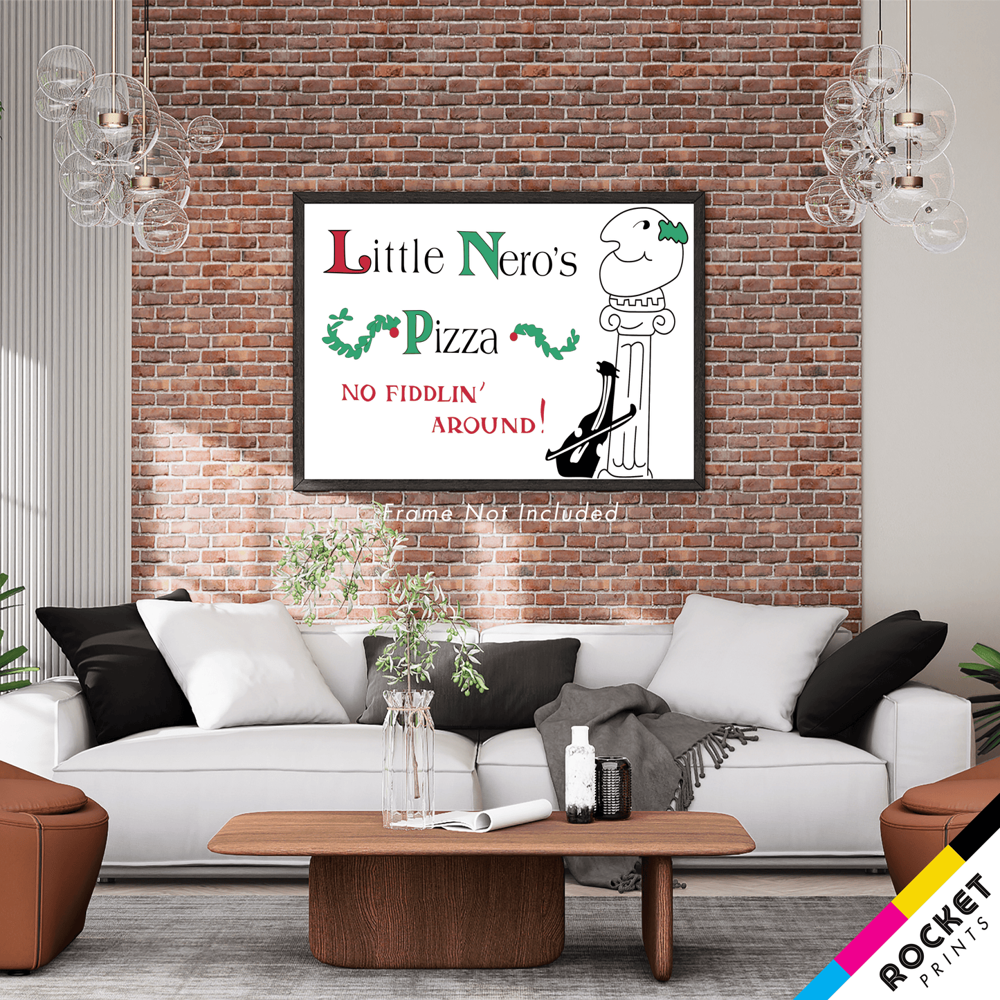 Little Nero's Pizza Sign Poster