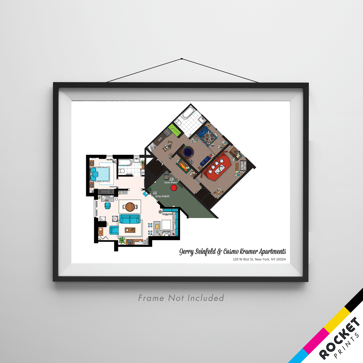 Jerry And Kramer Apartments Floor Plan Poster
