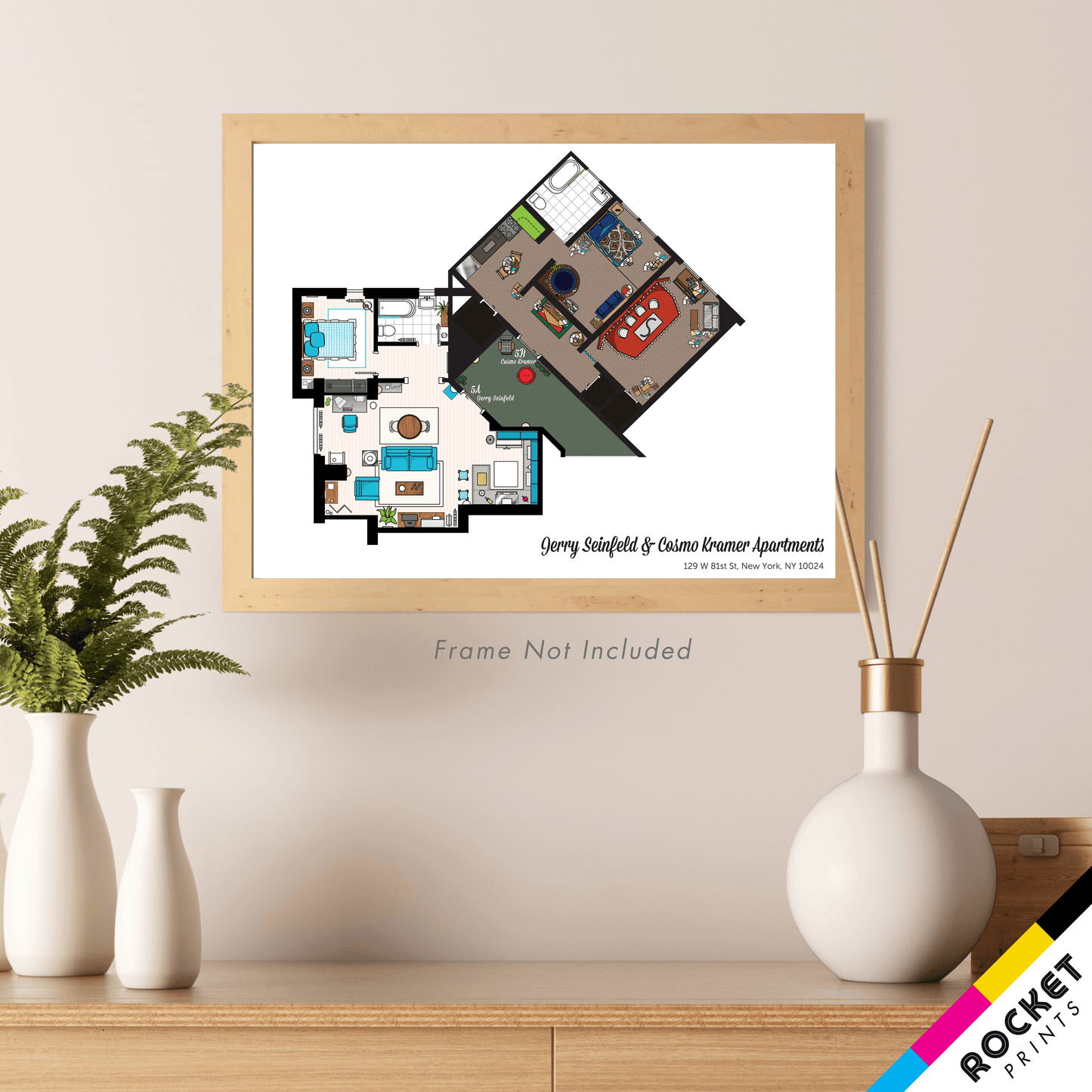 Jerry And Kramer Apartments Floor Plan Poster