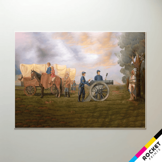 The Trial of Chief Wamapo Pawnee City Hall Mural Poster