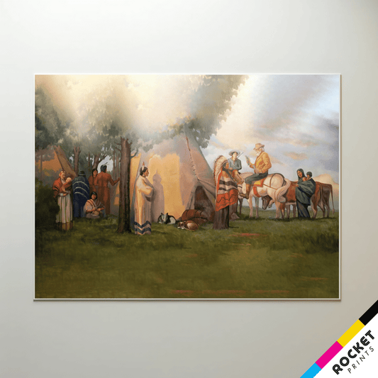 Trading Post Pawnee City Hall Mural Poster
