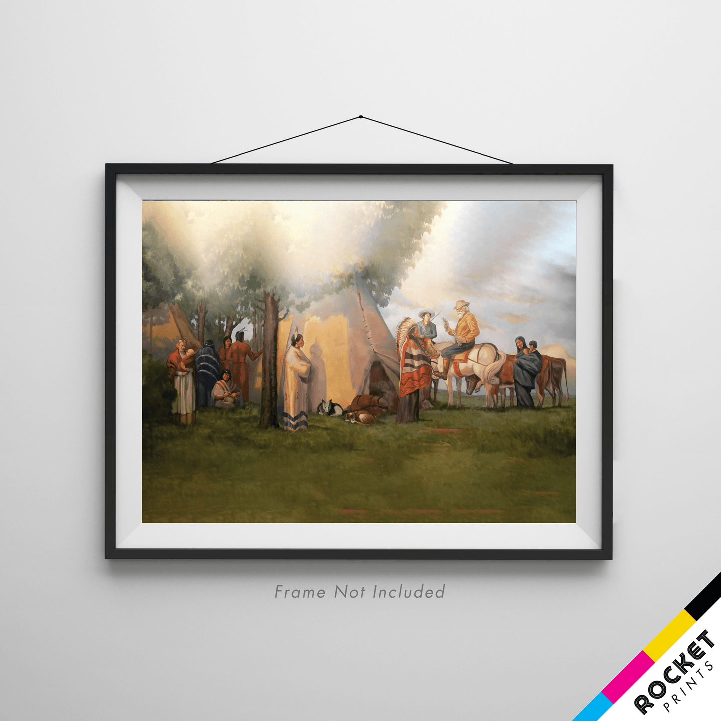 Trading Post Pawnee City Hall Mural Poster