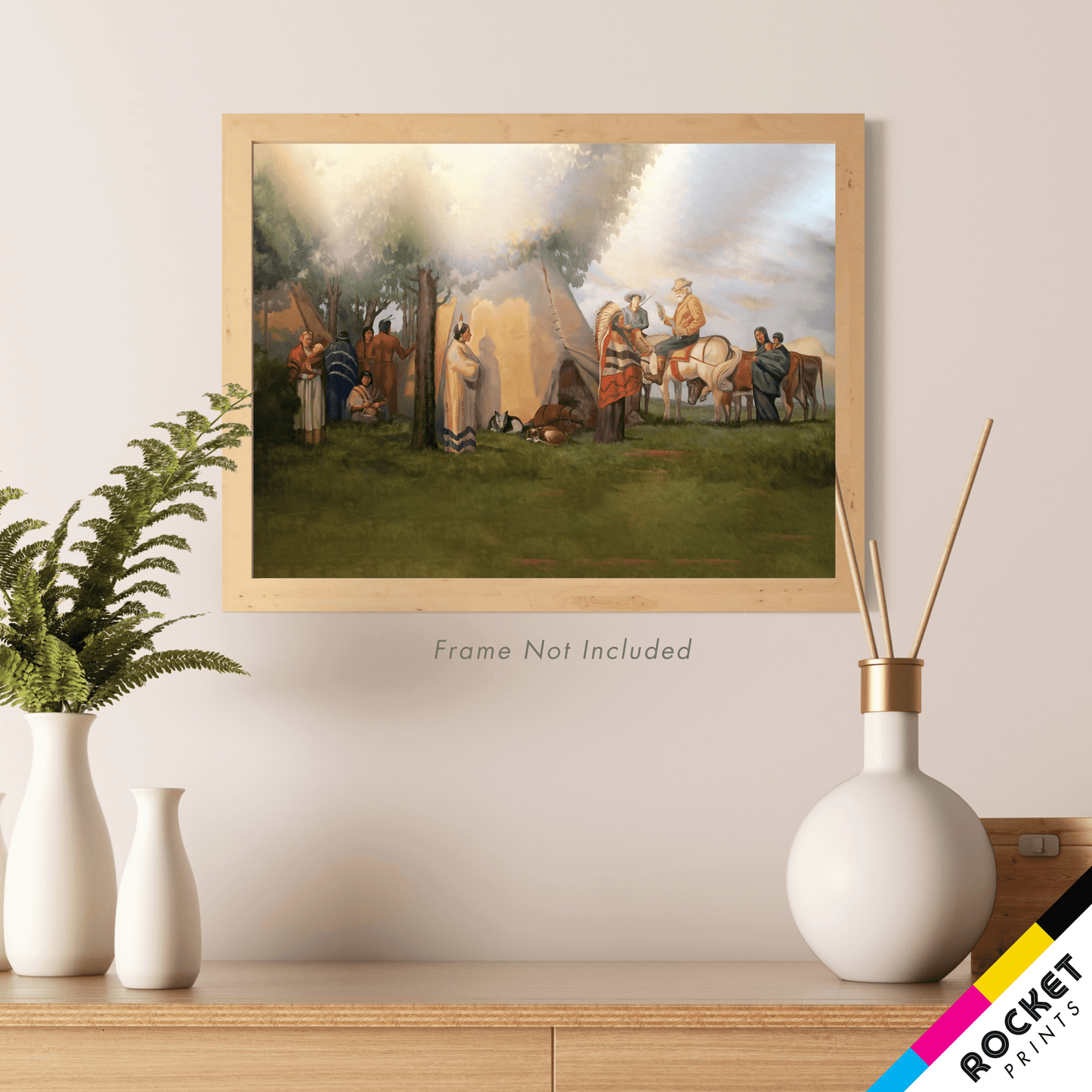 Trading Post Pawnee City Hall Mural Poster
