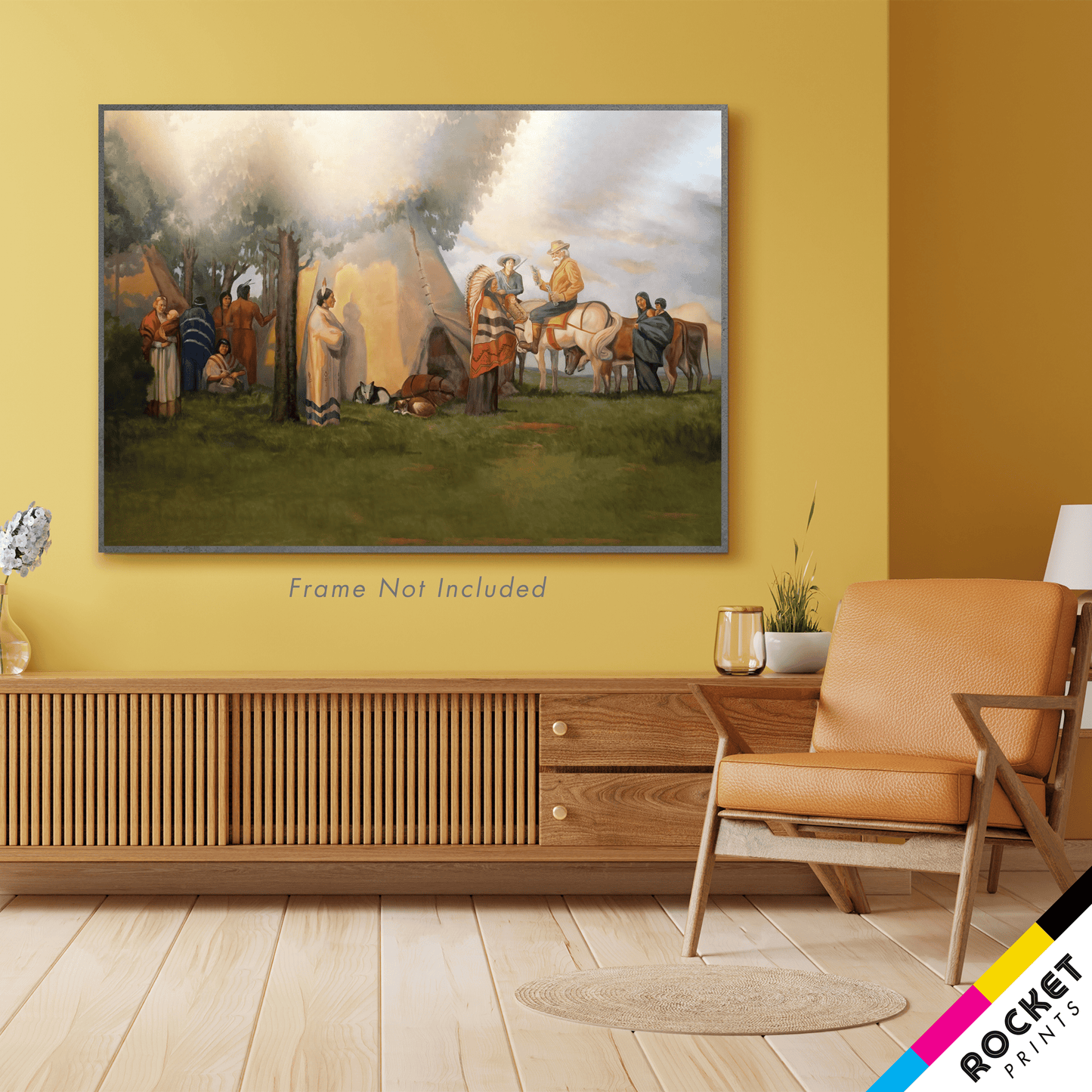 Trading Post Pawnee City Hall Mural Poster