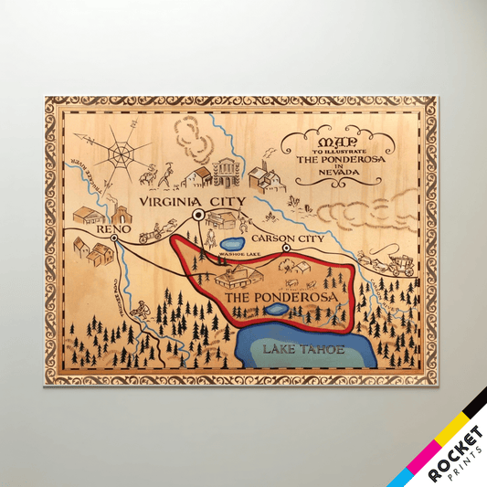 The Ponderosa Ranch Map Poster