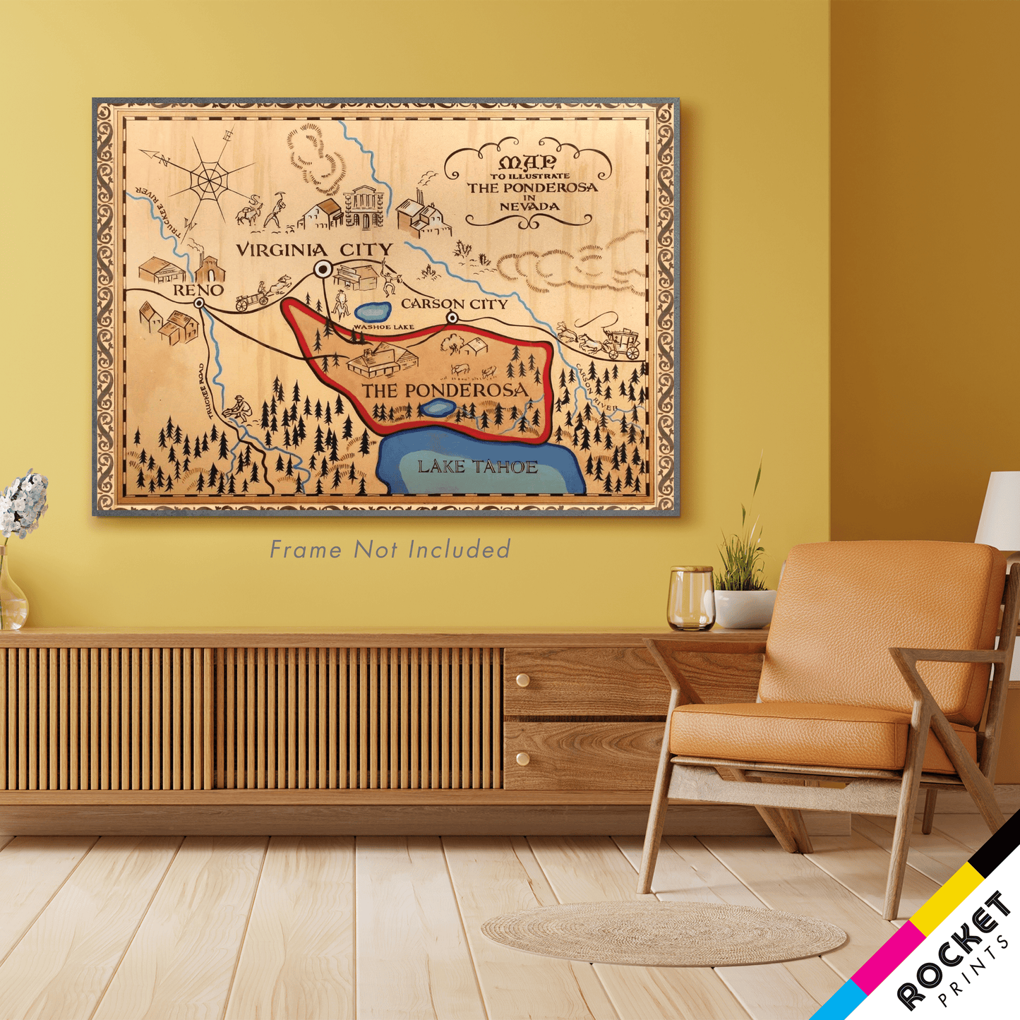 The Ponderosa Ranch Map Poster