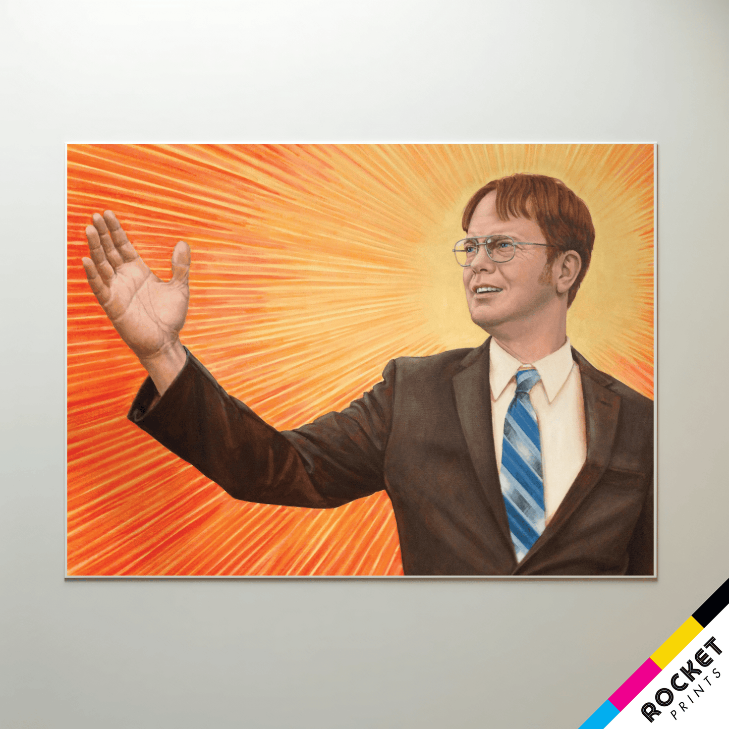 Dwight Schrute Supreme Leader Branch Manager Painting Poster