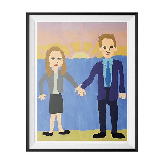 Michael Scott's Painting Jim And Pam Wedding Poster